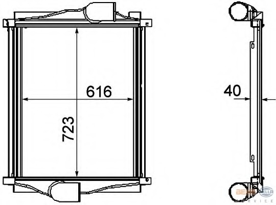 Intercooler, compresor 8ML 376 746-311 HELLA - Turbocompressor Intercooler, compresor 8ML 376 746-311 HELLA - Turbocompressor