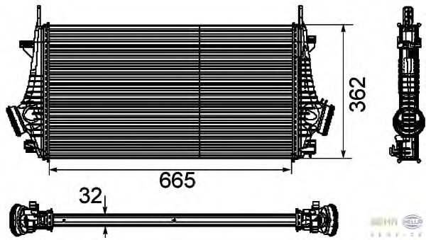 Intercooler, compresor 8ML 376 746-481 HELLA - Turbocompressor Intercooler, compresor 8ML 376 746-481 HELLA - Turbocompressor