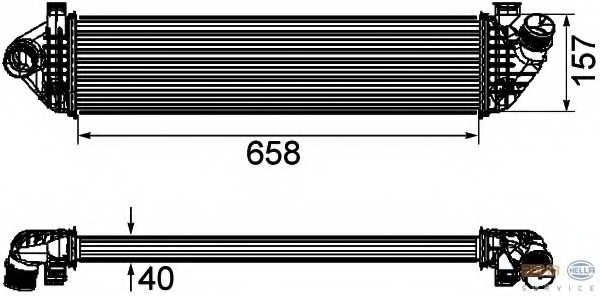 Intercooler, compresor 8ML 376 746-581 HELLA - Turbocompressor Intercooler, compresor 8ML 376 746-581 HELLA - Turbocompressor