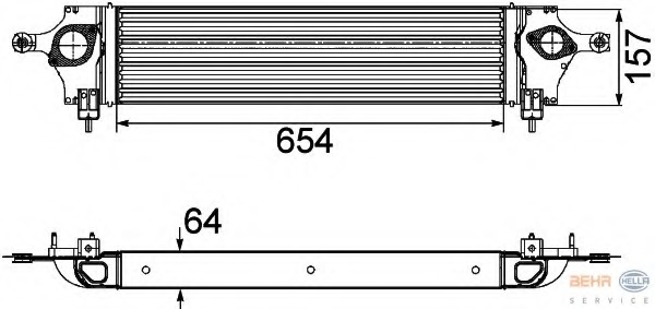 Intercooler, compresor 8ML 376 746-611 HELLA - Turbocompressor