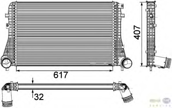 Intercooler, compresor 8ML 376 746-741 HELLA - Turbocompressor Intercooler, compresor 8ML 376 746-741 HELLA - Turbocompressor