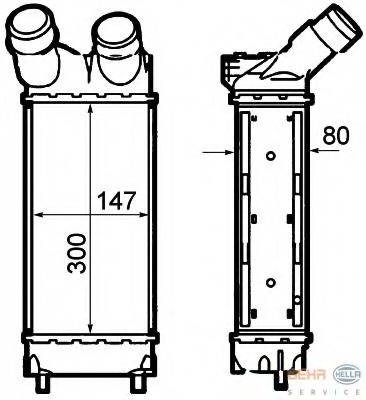 Intercooler, compresor 8ML 376 760-741 HELLA - Turbocompressor Intercooler, compresor 8ML 376 760-741 HELLA - Turbocompressor