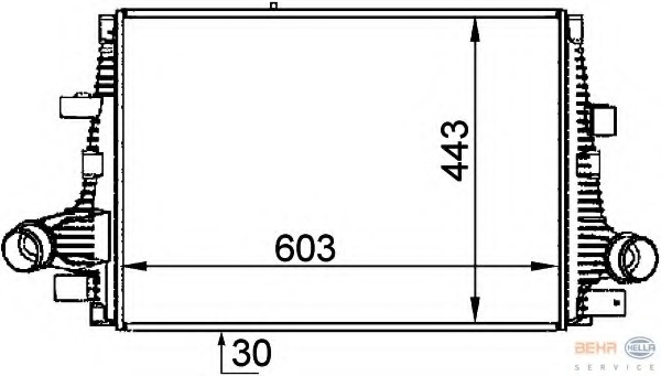 Intercooler, compresor 8ML 376 765-061 HELLA - Turbocompressor Intercooler, compresor 8ML 376 765-061 HELLA - Turbocompressor