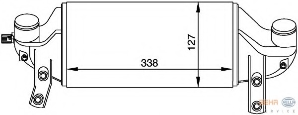 Intercooler, compresor 8ML 376 765-091 HELLA - Admisie aer motor
