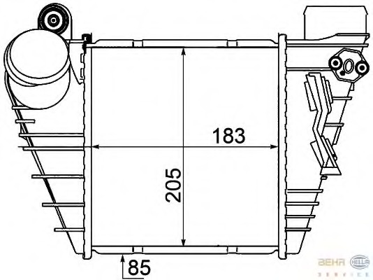 Intercooler, compresor 8ML 376 776-051 HELLA - Turbocompressor Intercooler, compresor 8ML 376 776-051 HELLA - Turbocompressor
