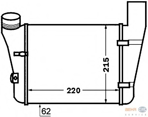 Intercooler, compresor 8ML 376 776-081 HELLA - Turbocompressor Intercooler, compresor 8ML 376 776-081 HELLA - Turbocompressor