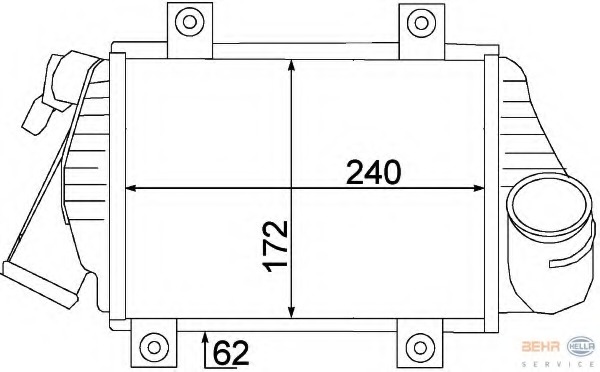 Intercooler, compresor 8ML 376 776-621 HELLA - Turbocompressor Intercooler, compresor 8ML 376 776-621 HELLA - Turbocompressor