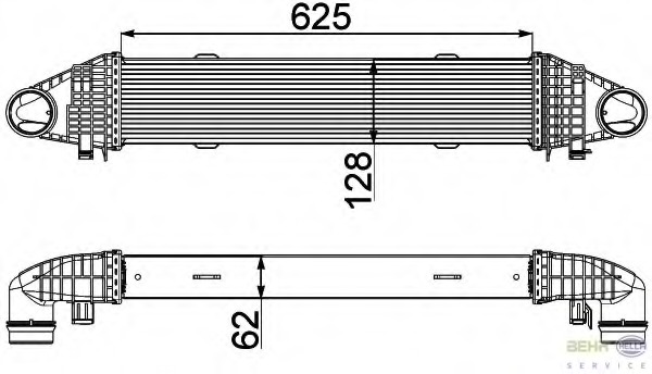 Intercooler, compresor 8ML 376 777-091 HELLA - Turbocompressor Intercooler, compresor 8ML 376 777-091 HELLA - Turbocompressor