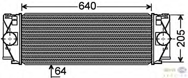 Intercooler, compresor 8ML 376 777-381 HELLA - Admisie aer motor