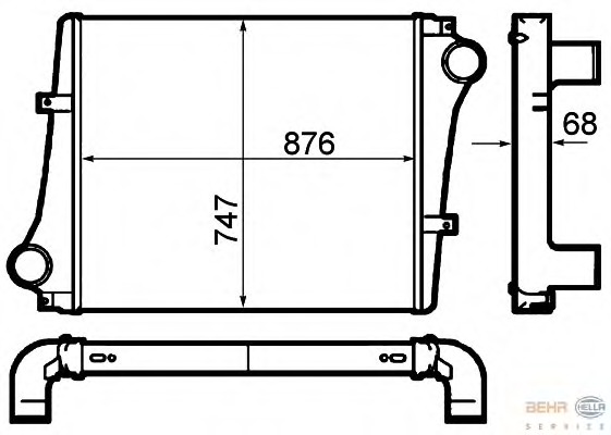 Intercooler, compresor 8ML 376 792-041 HELLA - Turbocompressor Intercooler, compresor 8ML 376 792-041 HELLA - Turbocompressor