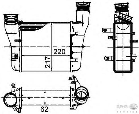 Intercooler, compresor 8ML 376 899-121 HELLA - Turbocompressor Intercooler, compresor 8ML 376 899-121 HELLA - Turbocompressor
