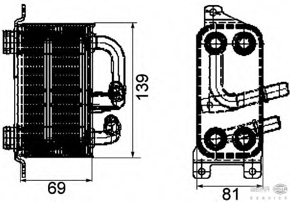 Radiator ulei, ulei motor 8MO 376 745-751 HELLA - Radiator ulei Radiator ulei, ulei motor 8MO 376 745-751 HELLA - Radiator ulei