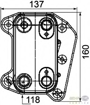 Radiator ulei, ulei motor 8MO 376 755-261 HELLA - Radiator ulei Radiator ulei, ulei motor 8MO 376 755-261 HELLA - Radiator ulei