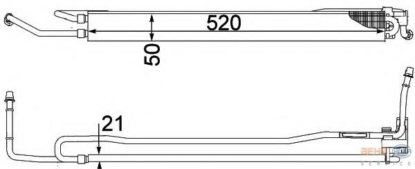 Radiator racire ulei, sistem directie 8MO 376 755-481 HELLA - Caseta directie/ pompa servodirectie
