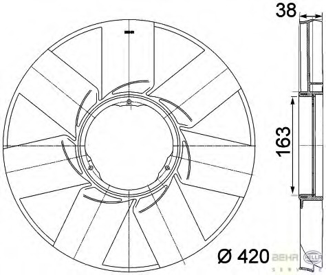 Paleta ventilator, racire motor 8MV 376 757-471 HELLA - Ventilator radiator Paleta ventilator, racire motor 8MV 376 757-471 HELLA - Ventilator radiator