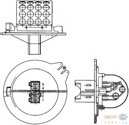 Rezistor, ventilator habitaclu 9ML 351 303-271 HELLA - Motor ventilator/piese Rezistor, ventilator habitaclu 9ML 351 303-271 HELLA - Motor ventilator/piese