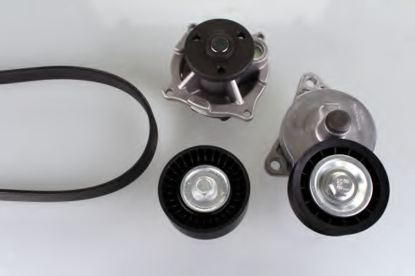 Pompa apa + Set curea transmisie cu caneluri PK02360 HEPU - Set curea transmisie cu caneluri