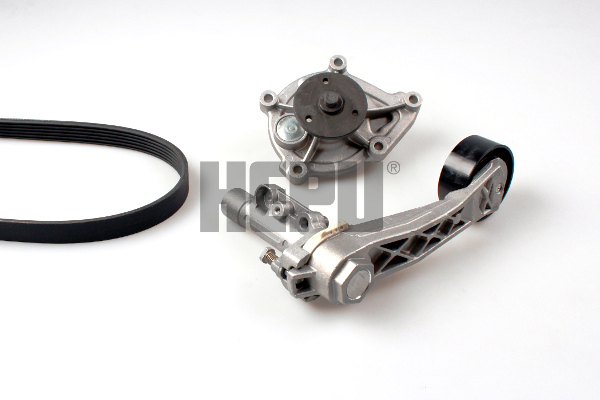 Pompa apa + Set curea transmisie cu caneluri PK08100 HEPU - Pompa apa/ garnitura Pompa apa + Set curea transmisie cu caneluri PK08100 HEPU - Pompa apa/ garnitura