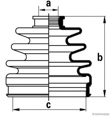 Ansamblu burduf, articulatie planetara J2860506 HERTH+BUSS JAKOPARTS - Burduf