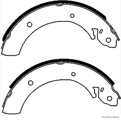 Set saboti frana J3500502 HERTH+BUSS JAKOPARTS - Material frictiune sabot frana/ sabot frana Set saboti frana J3500502 HERTH+BUSS JAKOPARTS - Material frictiune sabot frana/ sabot frana
