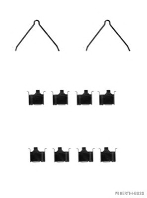 Set accesorii, placute frana J3663008 HERTH+BUSS JAKOPARTS - Componente/ accesorii frana