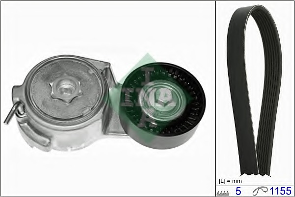 Set curea transmisie cu caneluri 529 0011 10 INA - Set curea transmisie cu caneluri