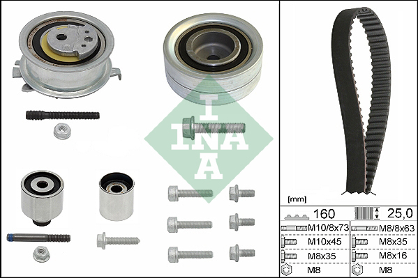 Set curea de distributie 530 0550 10 INA - Kit distributie / curea distributie