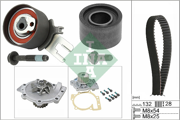 Set pompa apa + curea dintata 530 0582 30 INA - Pompa apa/ garnitura Set pompa apa + curea dintata 530 0582 30 INA - Pompa apa/ garnitura