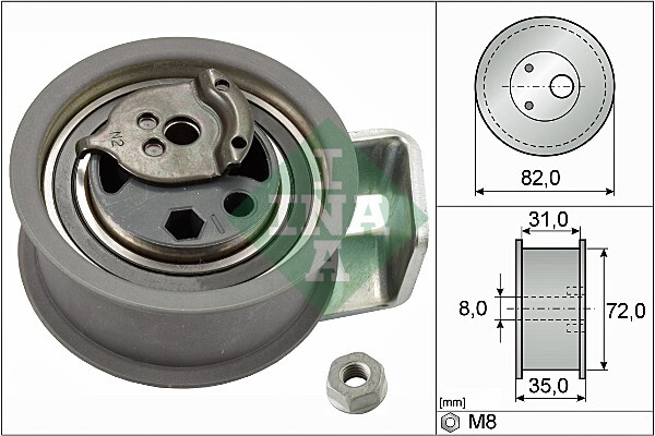 rola intinzator,curea distributie 531 0436 20 INA - Kit distributie / curea distributie