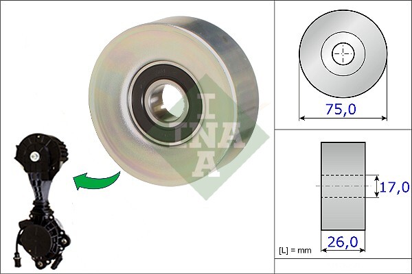 Rola ghidare/conducere, curea transmisie 532 0676 10 INA - Transmisie - kit accesorii Rola ghidare/conducere, curea transmisie 532 0676 10 INA - Transmisie - kit accesorii