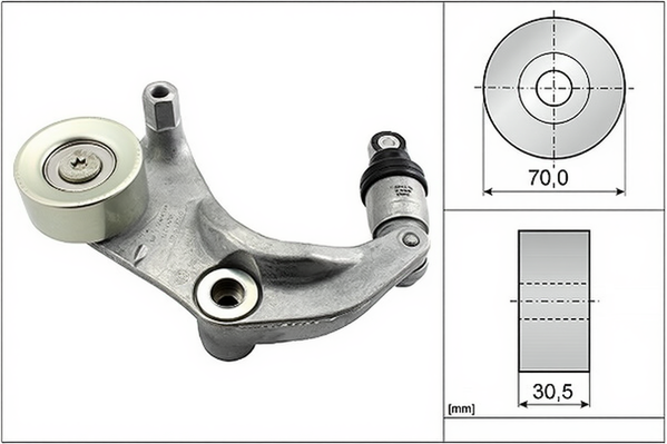 Intinzator curea, curea distributie 534 0316 10 INA - Intinzator curea (sistem de intindere)
