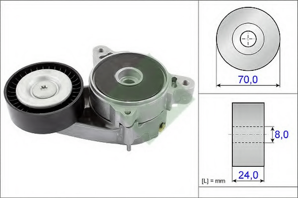 intinzator,curea transmisie 534 0361 10 INA - Brat de tensionare