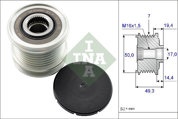 Sistem roata libera, generator 535 0140 10 INA - Componente alternator Sistem roata libera, generator 535 0140 10 INA - Componente alternator