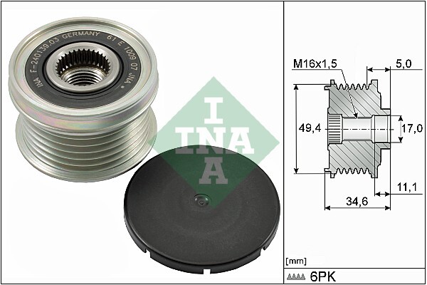 Sistem roata libera, generator 535 0155 10 INA - Componente alternator Sistem roata libera, generator 535 0155 10 INA - Componente alternator