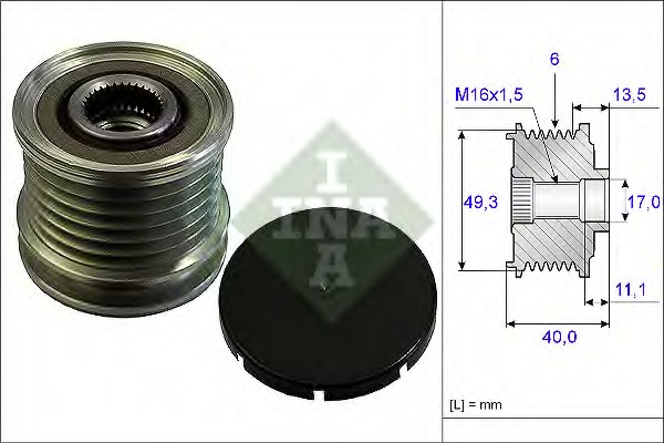 Sistem roata libera, generator 535 0166 10 INA - Componente alternator Sistem roata libera, generator 535 0166 10 INA - Componente alternator