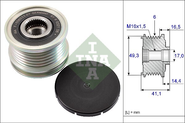 Sistem roata libera, generator 535 0178 10 INA - Componente alternator Sistem roata libera, generator 535 0178 10 INA - Componente alternator