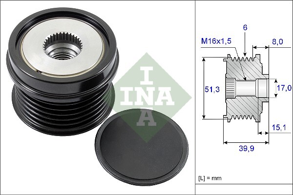 Sistem roata libera, generator 535 0252 10 INA - Componente alternator Sistem roata libera, generator 535 0252 10 INA - Componente alternator