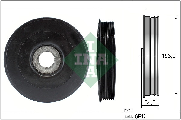 Fulie curea, arbore cotit 544 0079 10 INA - Fulie curea Fulie curea, arbore cotit 544 0079 10 INA - Fulie curea