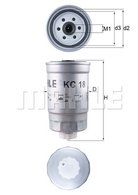 filtru combustibil KC 18 KNECHT - Filtru combustibil/carcasa filtru combustibil KC 18 KNECHT - Filtru combustibil/carcasa
