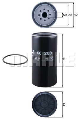 filtru combustibil KC 200 KNECHT - Filtru combustibil/carcasa