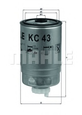 filtru combustibil KC 43 KNECHT - Filtru combustibil/carcasa filtru combustibil KC 43 KNECHT - Filtru combustibil/carcasa