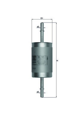 filtru combustibil KL 181 KNECHT - Filtru combustibil/carcasa