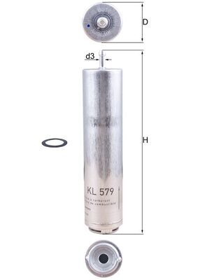 filtru combustibil KL 579D KNECHT - Filtru combustibil/carcasa filtru combustibil KL 579D KNECHT - Filtru combustibil/carcasa