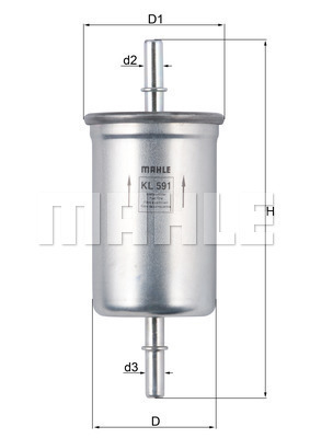 filtru combustibil KL 591 KNECHT - Filtru combustibil/carcasa
