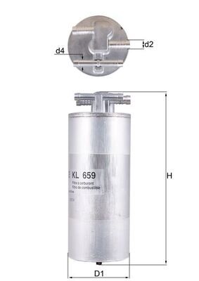 filtru combustibil KL 659 KNECHT - Filtru combustibil/carcasa
