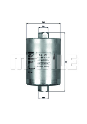 filtru combustibil KL 93 KNECHT - Filtru combustibil/carcasa filtru combustibil KL 93 KNECHT - Filtru combustibil/carcasa