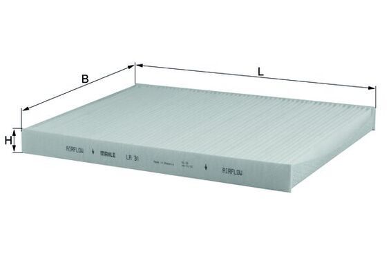 Filtru, aer habitaclu LA 31 KNECHT - Filtru aer habitaclu