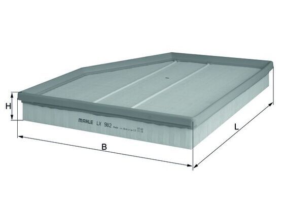 Filtru aer LX 982 KNECHT - Filtru aer/ carcasa