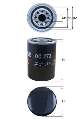 Filtru ulei OC 273 KNECHT - Filtru ulei