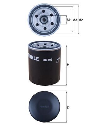 Filtru ulei OC 495 KNECHT - Filtru ulei Filtru ulei OC 495 KNECHT - Filtru ulei